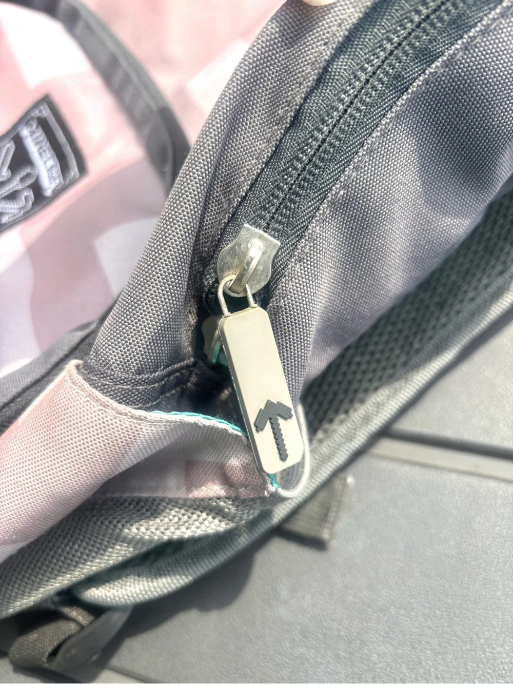 Gray Minecraft Backpack